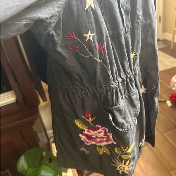 Johnny Was Embroidered Black Women's Utility Jacket - Picture 2 of 8